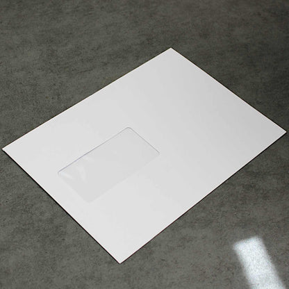 C5 162x229mm White Peel & Seal Envelopes (Window 45x90mm)