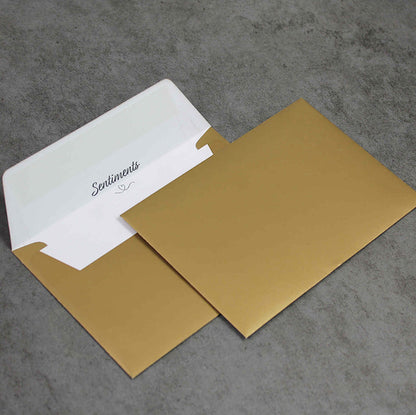 C6 114x162mm Gold Peel & Seal Envelopes (None Window)