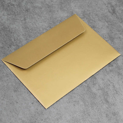 C6 114x162mm Gold Peel & Seal Envelopes (None Window)