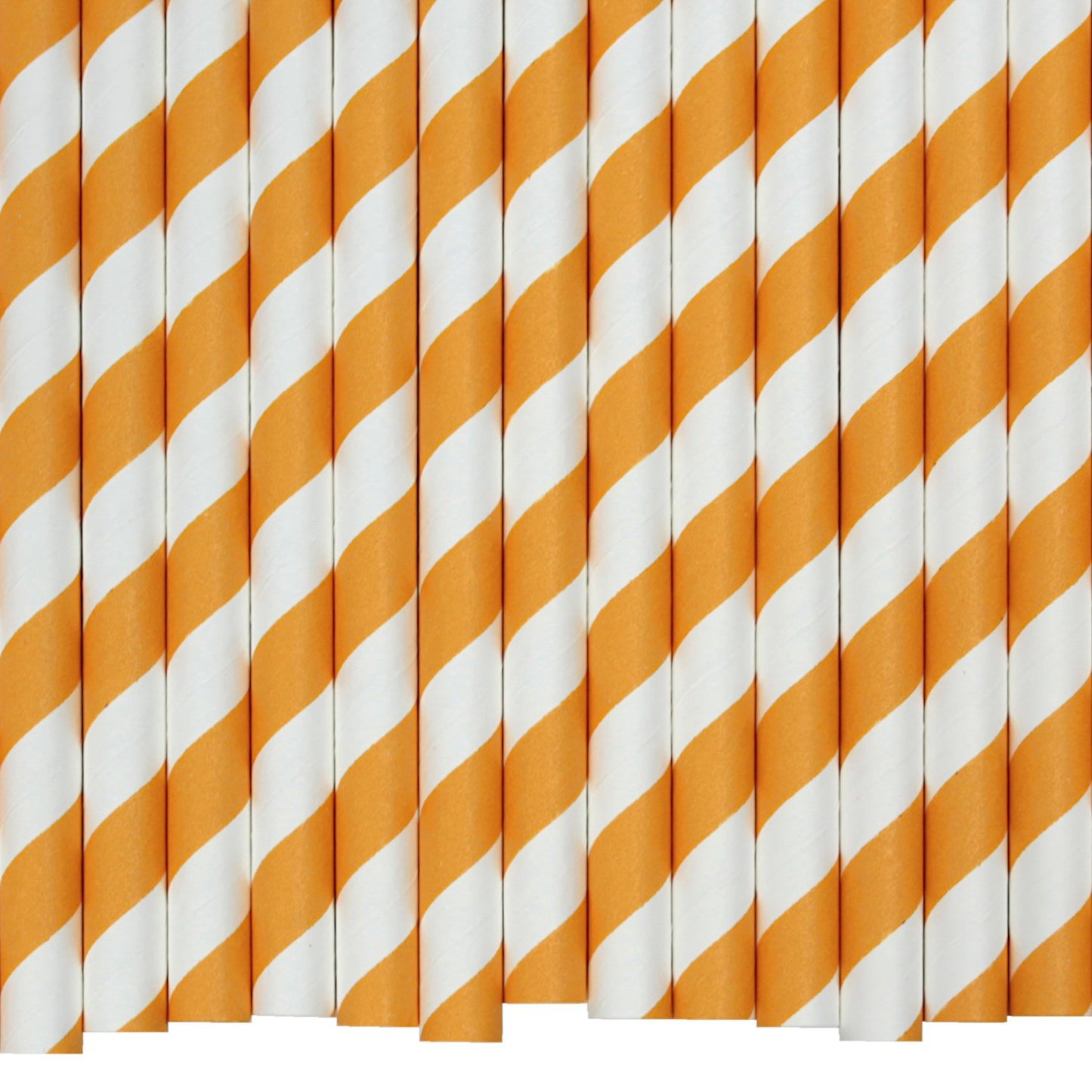 Yellow & White Striped Paper Straws (10mm x 200mm) - Quality Drinking Straws for Smoothies and Milkshakes - Intrinsic Paper Straws